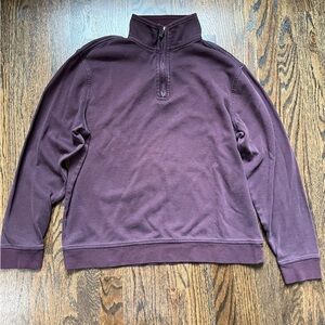 Van Heusen Men's Plum Zip-Up Sweater